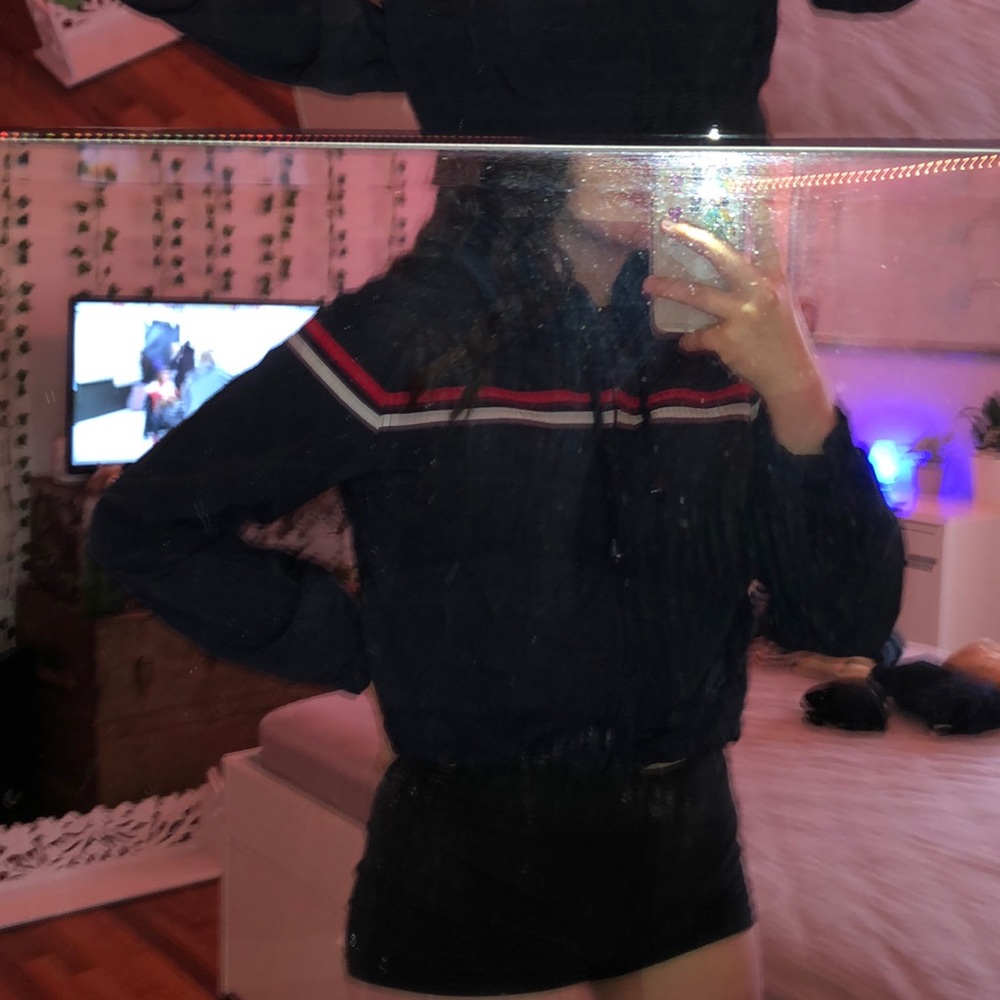 Blue, Red, and White windbreaker